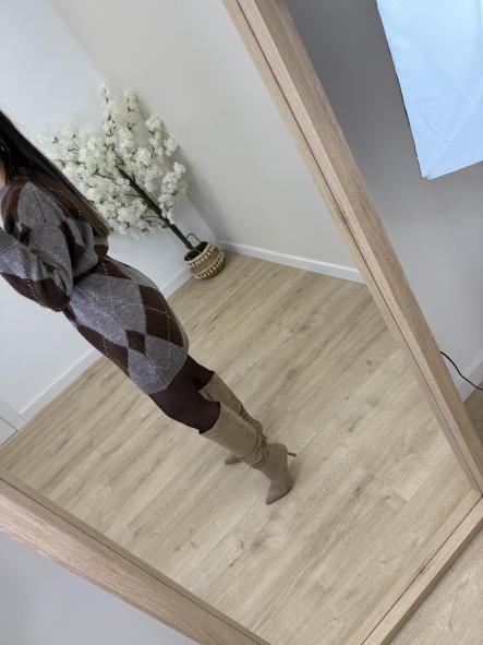 Vestido Chocolate Rombos [3]