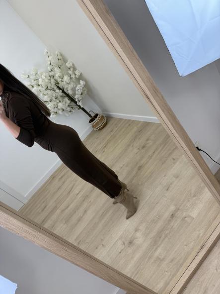 Vestido Chocolate Fruncido [4]