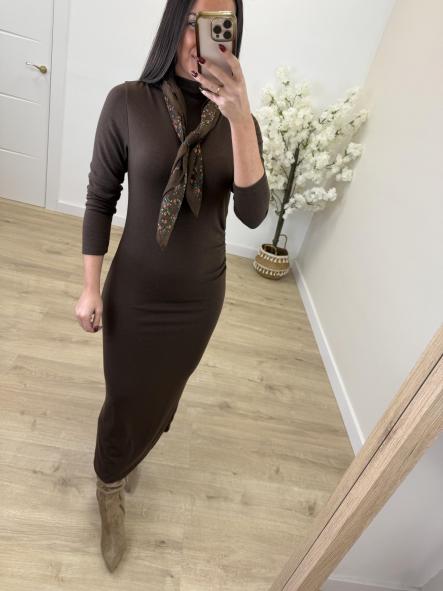 Vestido Chocolate Fruncido [2]