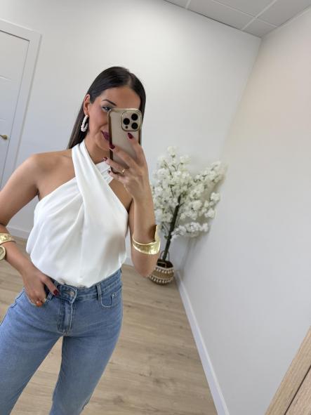 Camisa Halter Blanca