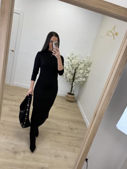 Vestido Negro Fruncido [2]