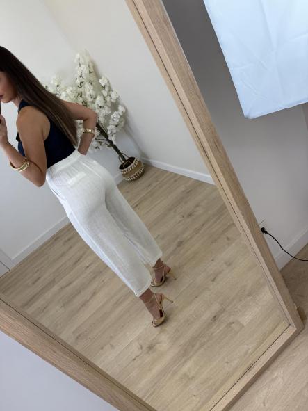 Pantalón Lino Blanco [4]