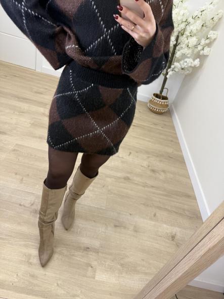 Conjunto Rombos Negro y Chocolate [2]