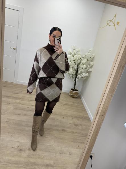 Conjunto Rombos Chocolate [1]