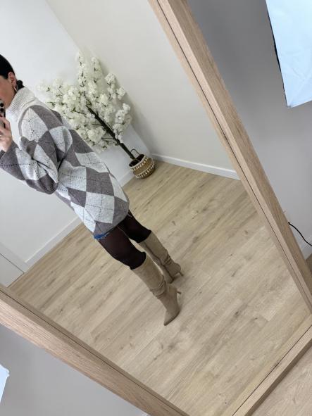 Vestido/Jersey Rombos Camel [3]