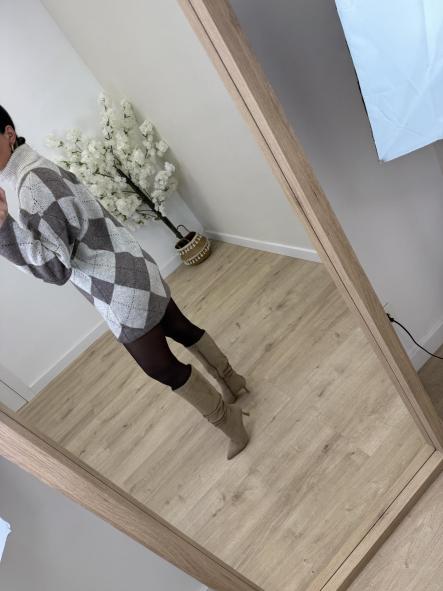 Vestido/Jersey Rombos Camel [5]