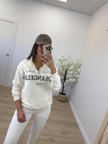 Sudadera Beige Los Angeles [1]