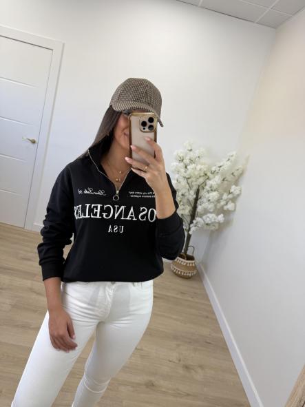 Sudadera Negra Los Angeles [0]