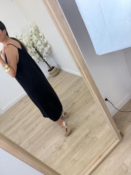 Vestido Fluido Bolitas Negro [3]
