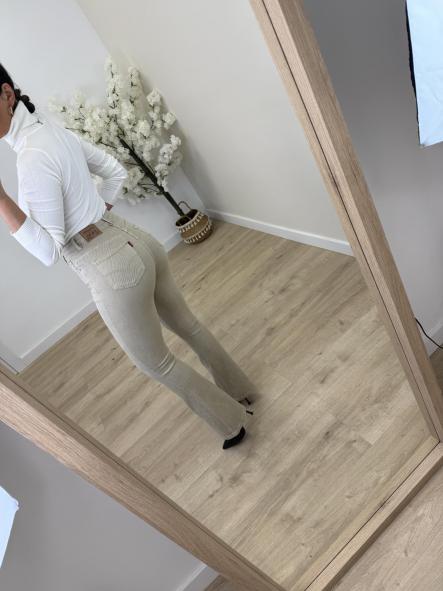 Jeans Beige Campana [2]