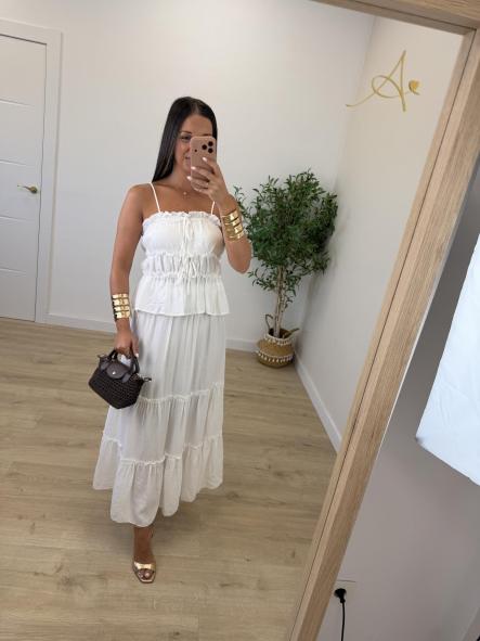 Conjunto Dominicana Blanco [0]