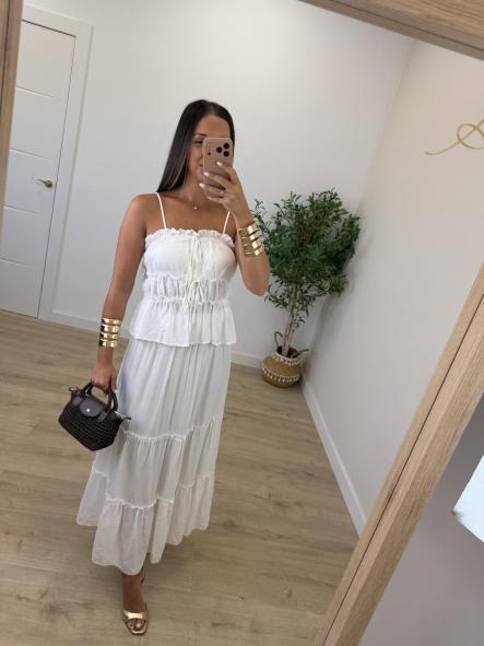 Conjunto Dominicana Blanco [2]