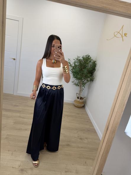Pantalón Sedoso Marino [2]