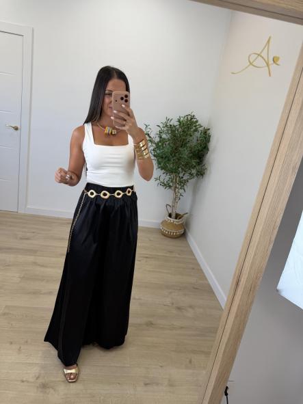 Pantalón Sedoso Negro [1]