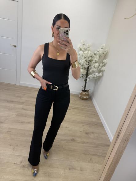 Jeans Faja Campana Negro Push Up [3]