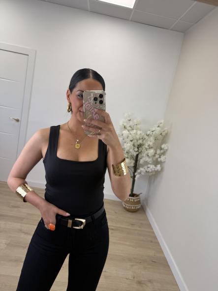 Top Licra Fría Negro