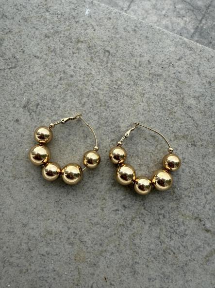 Aro Dorado Bolitas