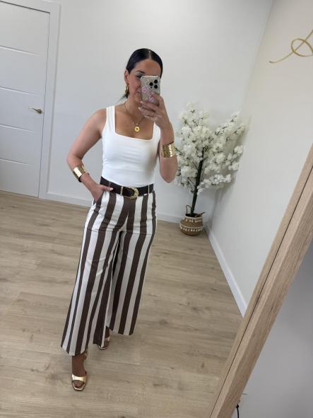 Pantalón Rayitas Camel [1]