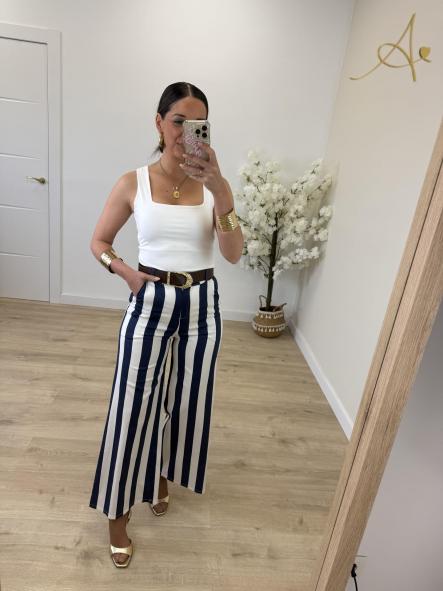 Pantalón Rayitas Marino [2]