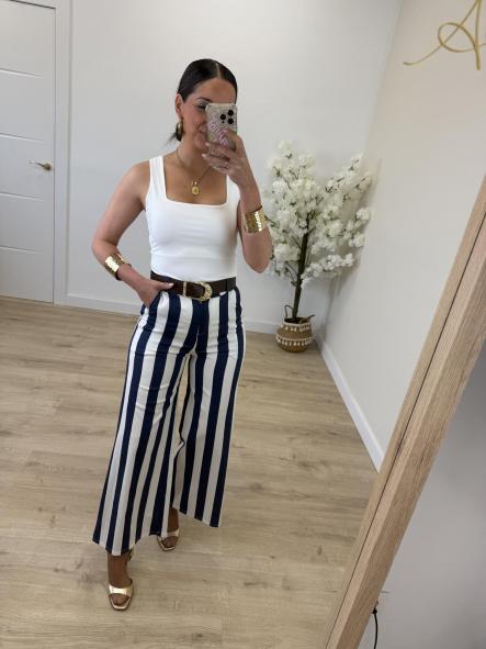 Pantalón Rayitas Marino [0]