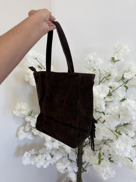 Bolso Piel Chocolate Flecos [2]