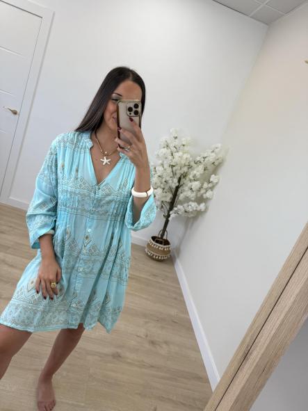 Vestido Playero Azul [1]