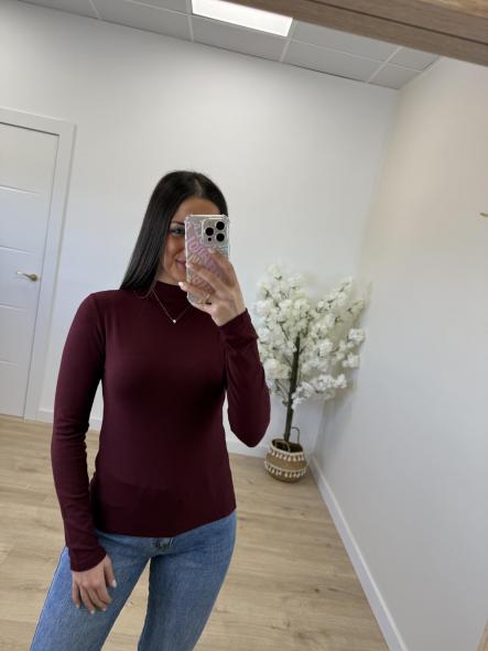 Camiseta Cuello Perkins Granate [1]