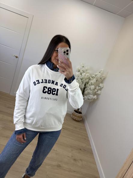 Sudadera Los Ángeles Blanca y Marino [2]