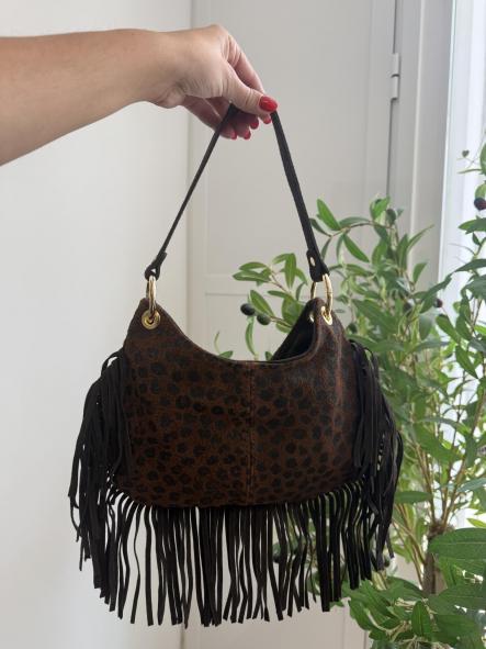 Bolso Leopardo Flecos [0]