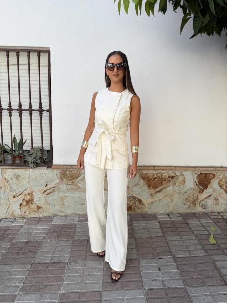 Conjunto Blanco Pespuntes [0]