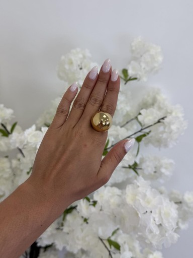 Anillo Bola Dorado