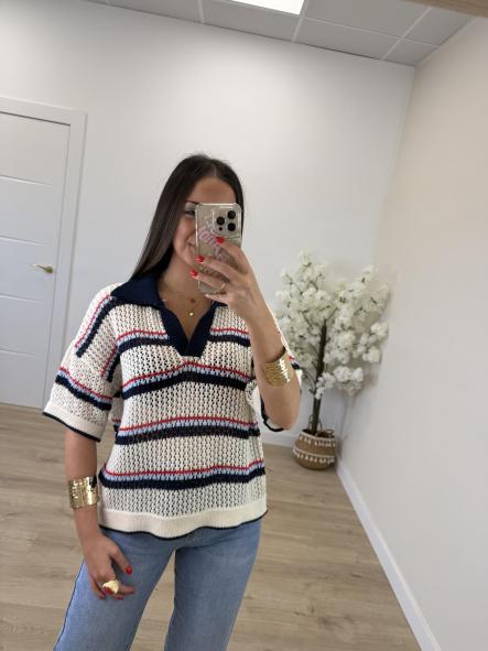 Polo Crochet Marino [2]