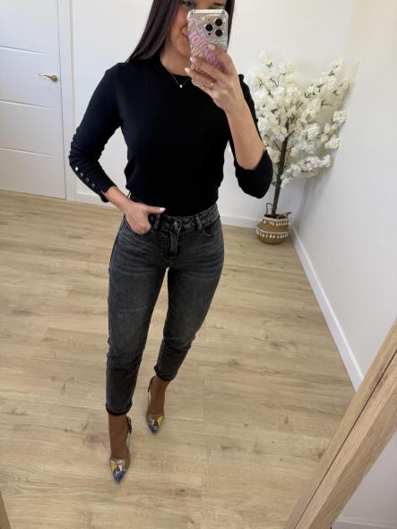 Jeans Mom Fit Gris  [4]