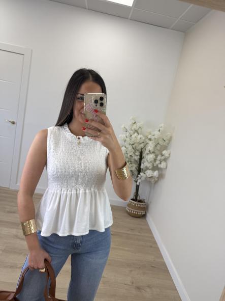 Top Fruncido Blanco [0]