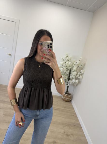 Top Fruncido Chocolate