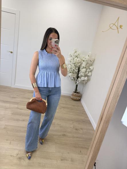 Top Fruncido Celeste [1]