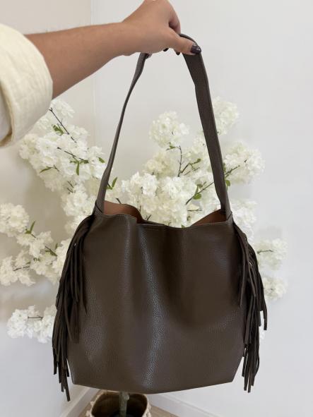 Bolso Kaki Flecos