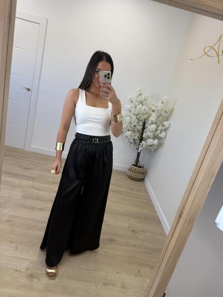 Pantalón Sedoso Negro [0]