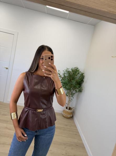Top Granate Polipiel