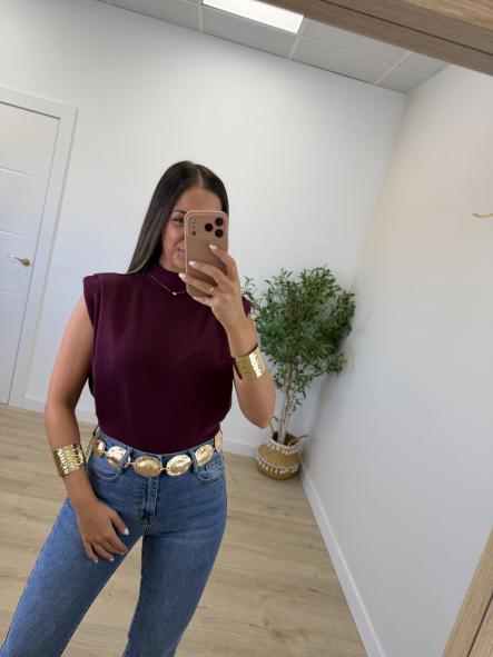 Top Halter Berenjena