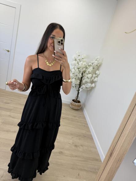 Vestido Volantitos Negro 