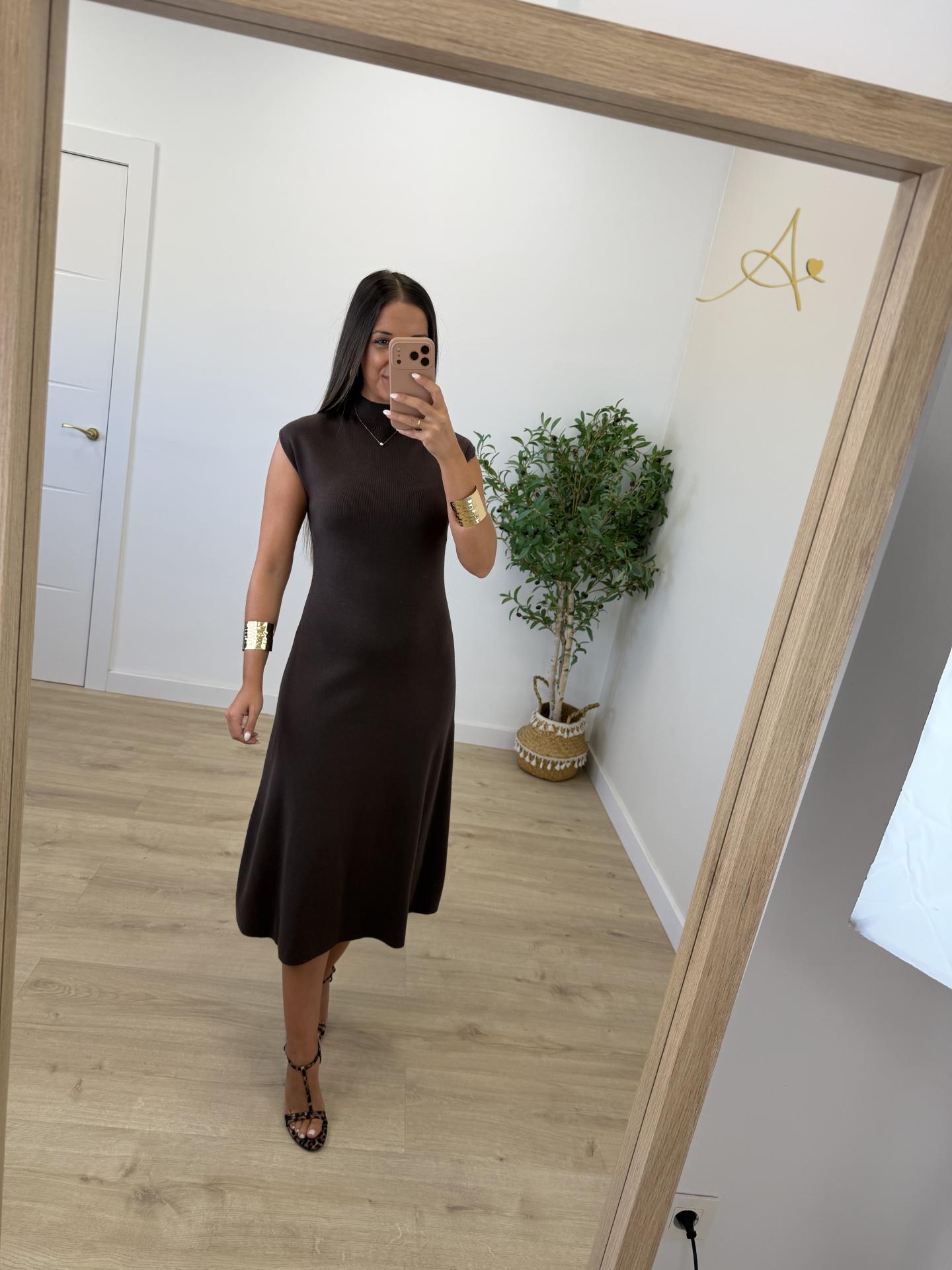 Vestido Chocolate Halter
