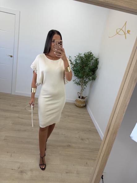 Vestido Tachas Beige [3]