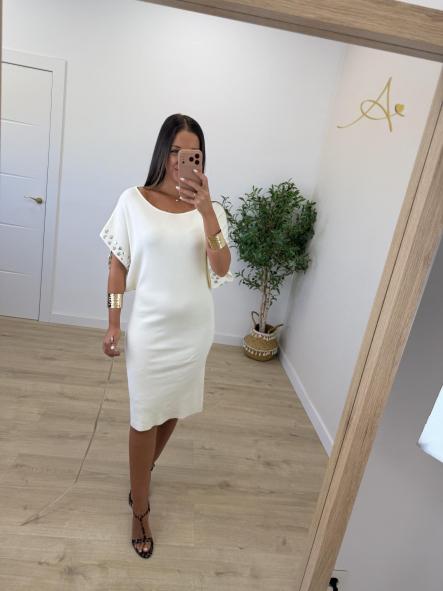 Vestido Tachas Crudo [3]