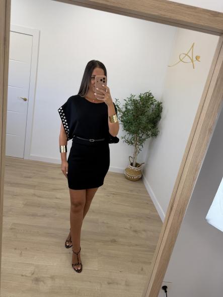 Vestido Tachas Negro [1]