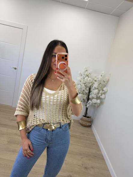 Poncho Calado Dorado [2]