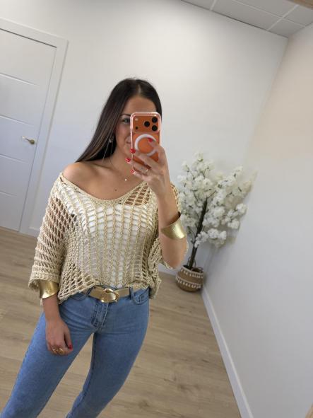 Poncho Calado Dorado [0]