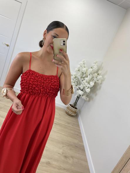 Vestido Grana Rojo 