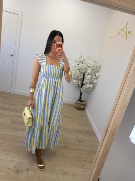 Vestido Baby Amarillo y Celeste