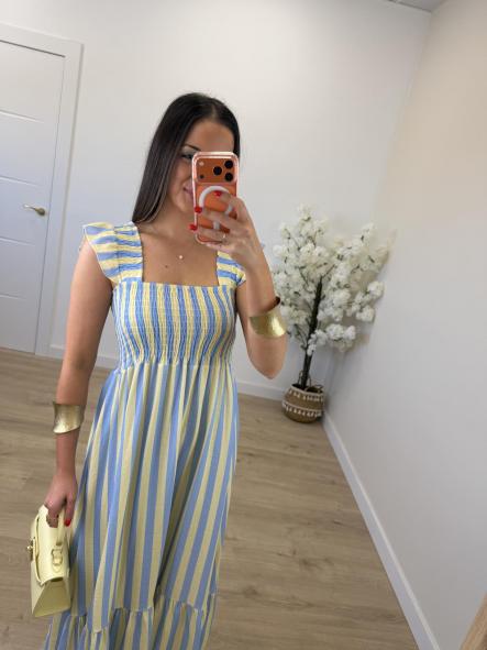 Vestido Baby Amarillo y Celeste [1]
